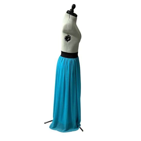 Rue 21 Black and Turquoise Maxi Skirt - Picture 3 of 5